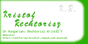kristof rechtorisz business card